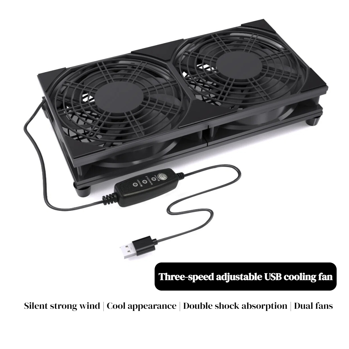 Gaming Console Controller - Kipas Pendingin USB Ganda dengan Kontrol