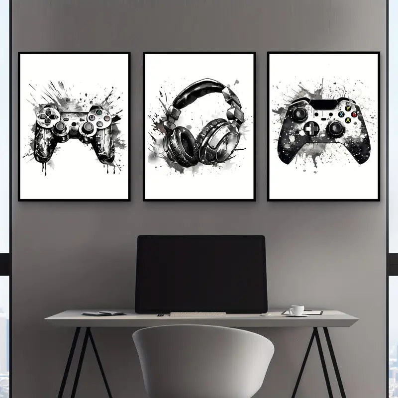 Gaming Console Kit - 3pcs Lukisan Kanvas Tanpa Bingkai 3pcs/set