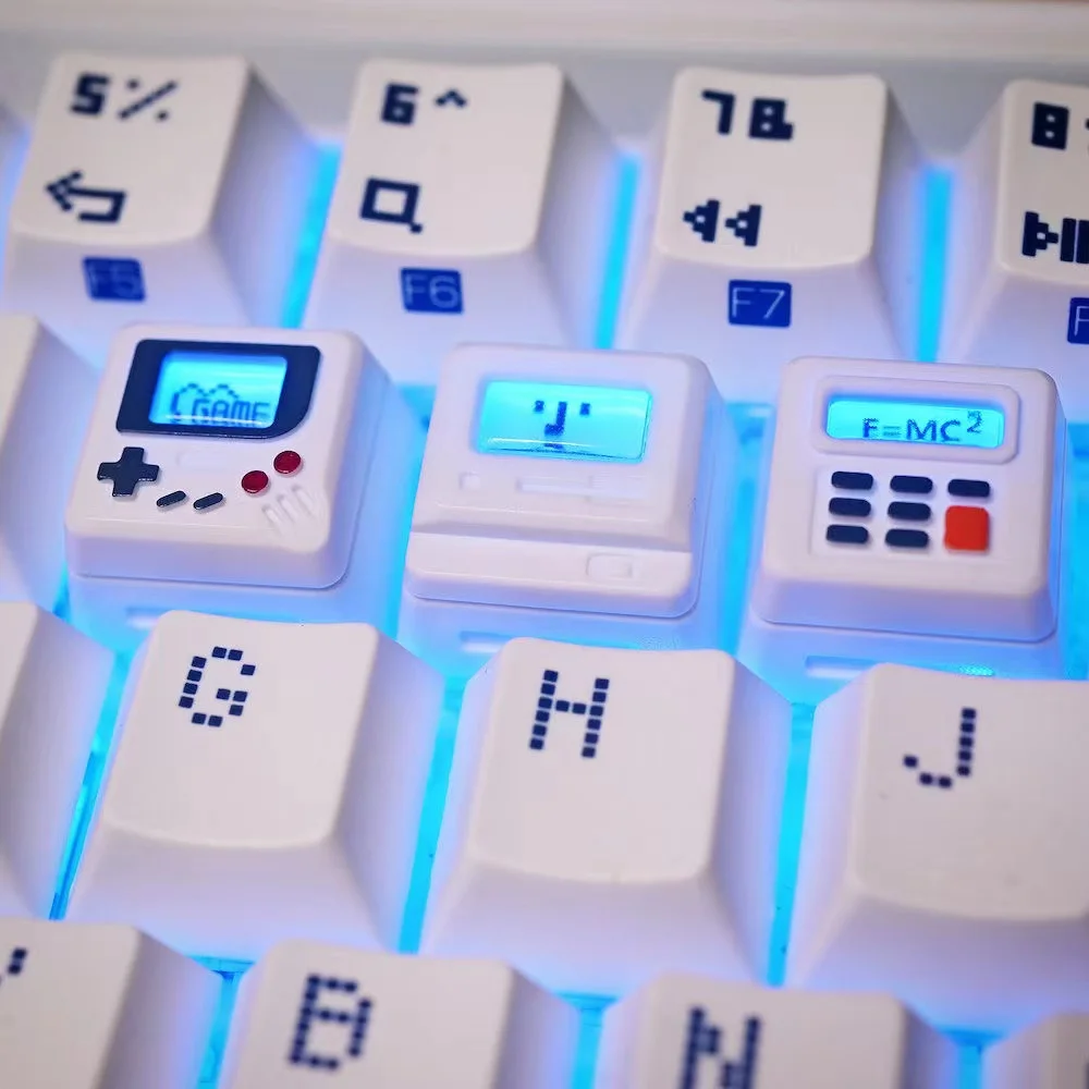 Gaming Console Kit - K-04 Set Keycap Retro Transparan 3-in-1