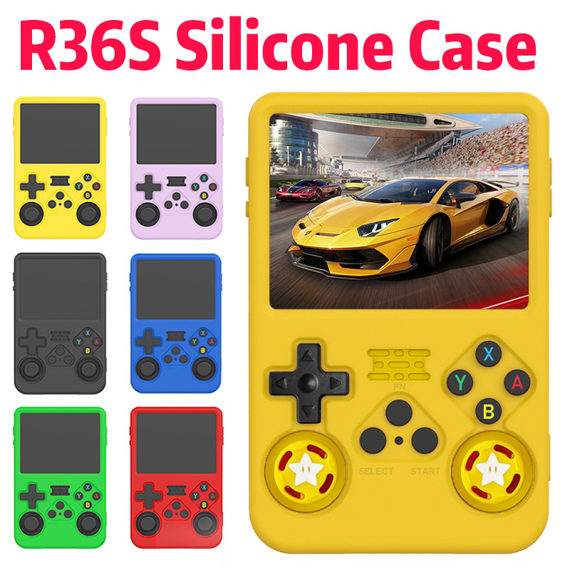 Gaming Console R36S - Casing Pelindung Silikon Warna-warni untuk Konsol