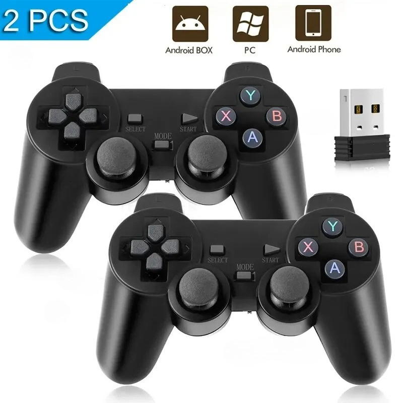 Gaming Console Box - Pengontrol Joystick Gamepad Nirkabel USB 2.4G