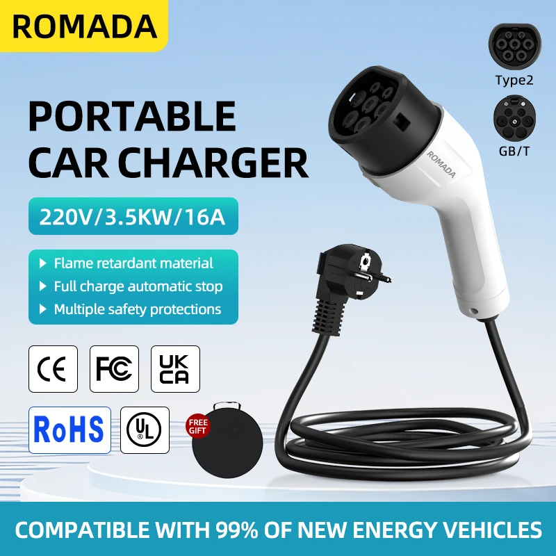 Pc Gaming Handheld Console - Kabel Pengisian Daya EV ROMADA 16A