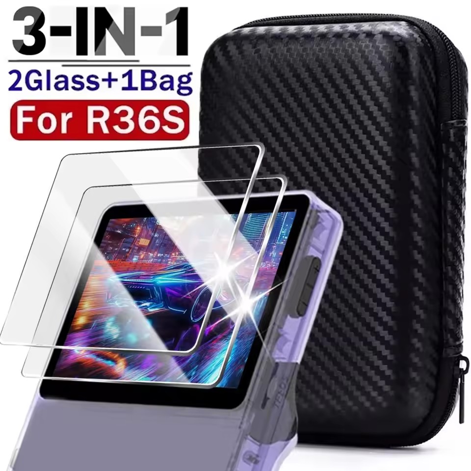 Tas Penyimpanan 3 IN 1 dengan  - Gaming Console R36S ulasan dan harga