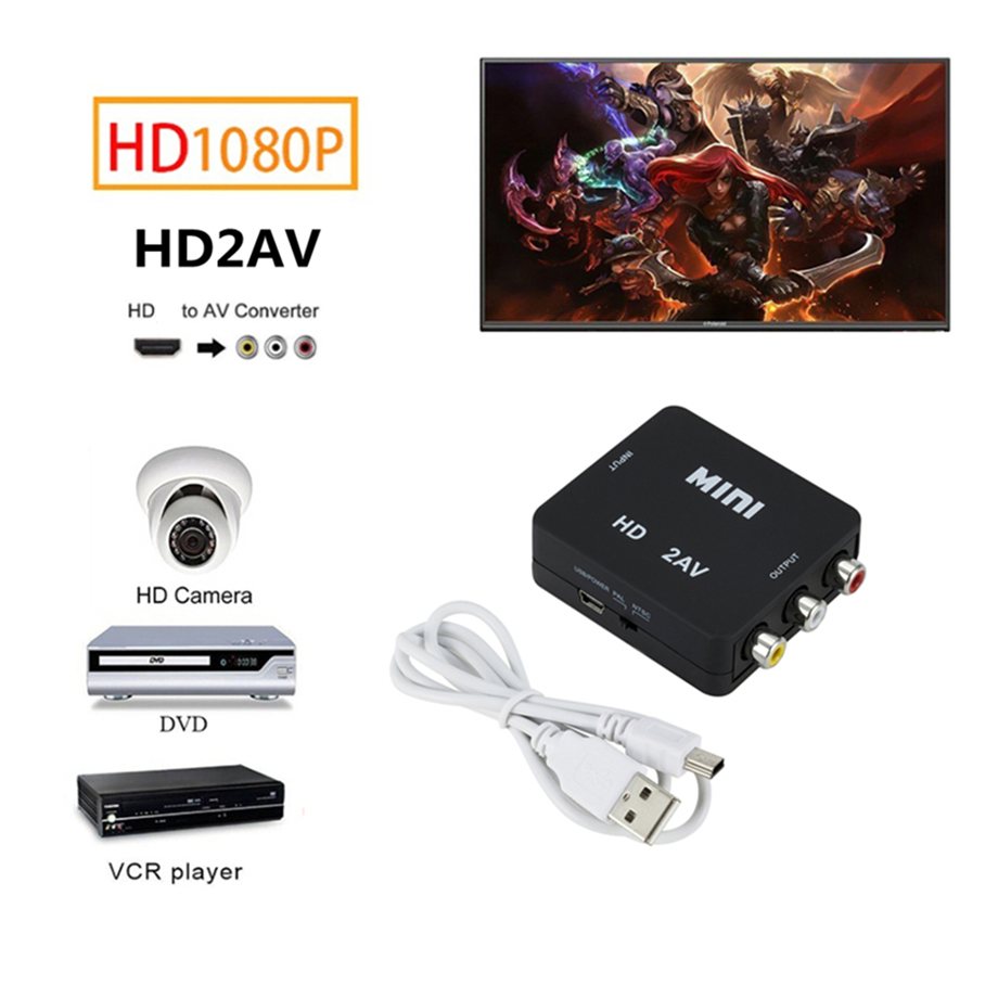 Kotak Konverter HDTV RCA AV CV - Gaming Console Box ulasan dan harga
