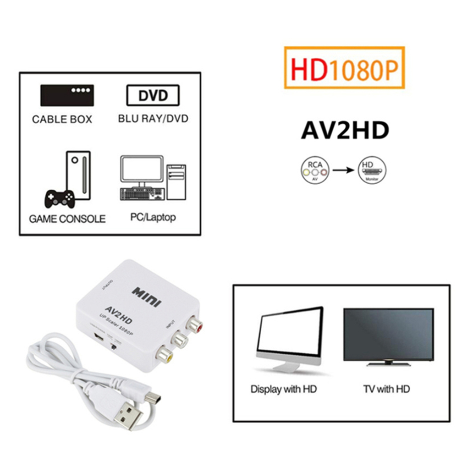 Kotak Konverter HDTV RCA AV CV - Gaming Console Box ulasan dan harga