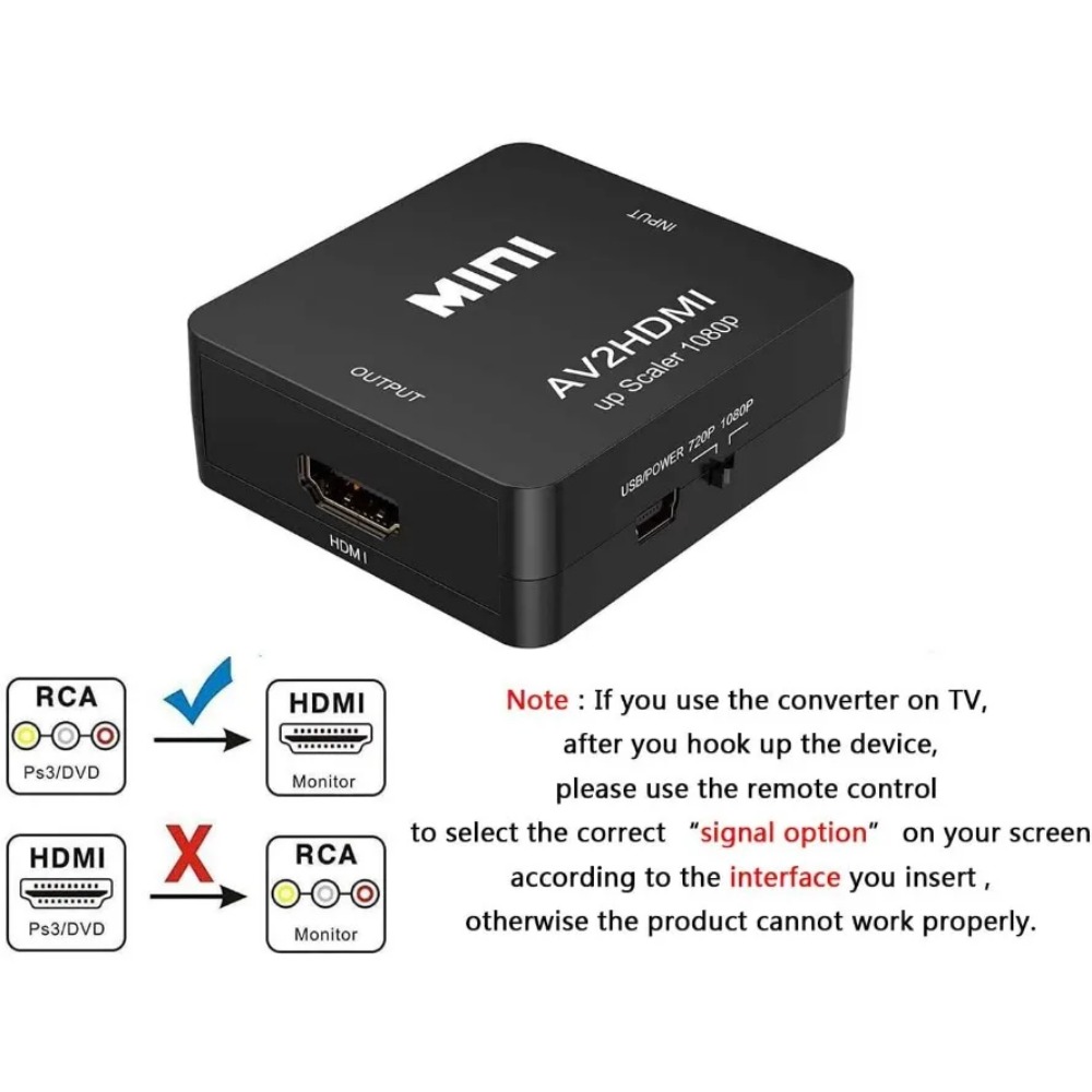 Konverter AV ke HDMI 1080P, Ad - Gaming Console Box ulasan dan harga