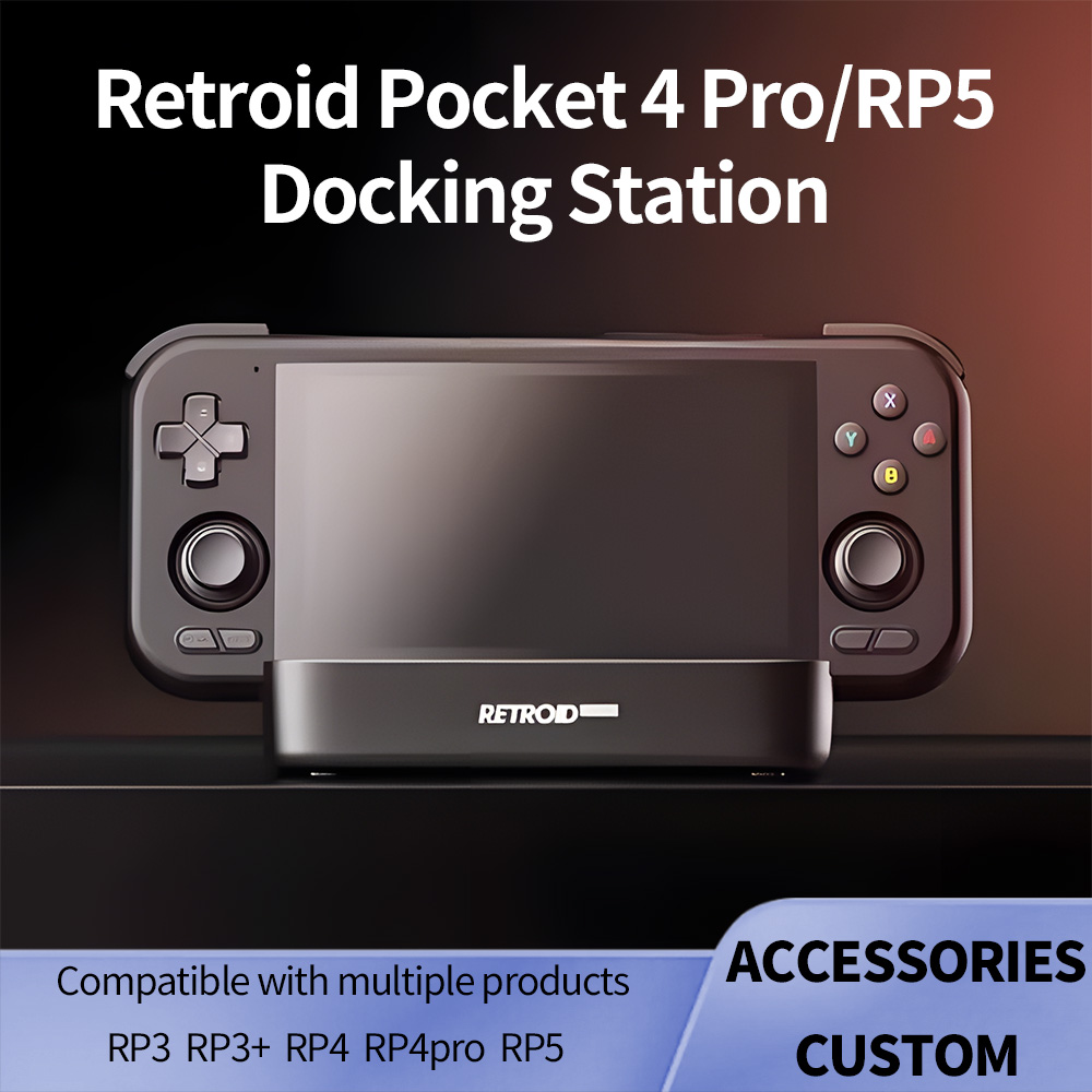 Stasiun Dok Retroid Pocket 5 u - Gaming Console Mini ulasan dan harga