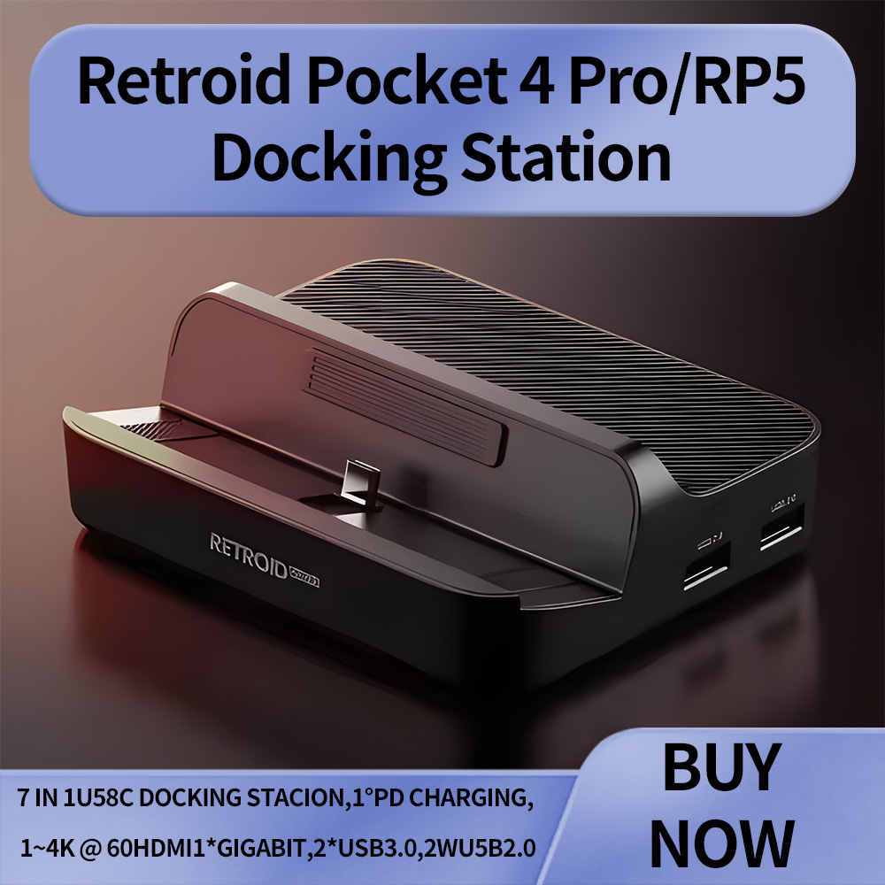 Stasiun Dok Retroid Pocket 5 u - Gaming Console Mini ulasan dan harga