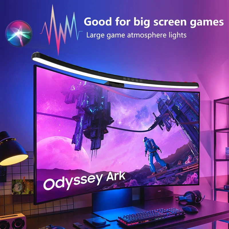 Lampu Monitor Komputer RGB Rit - Gaming Console Desk ulasan dan harga
